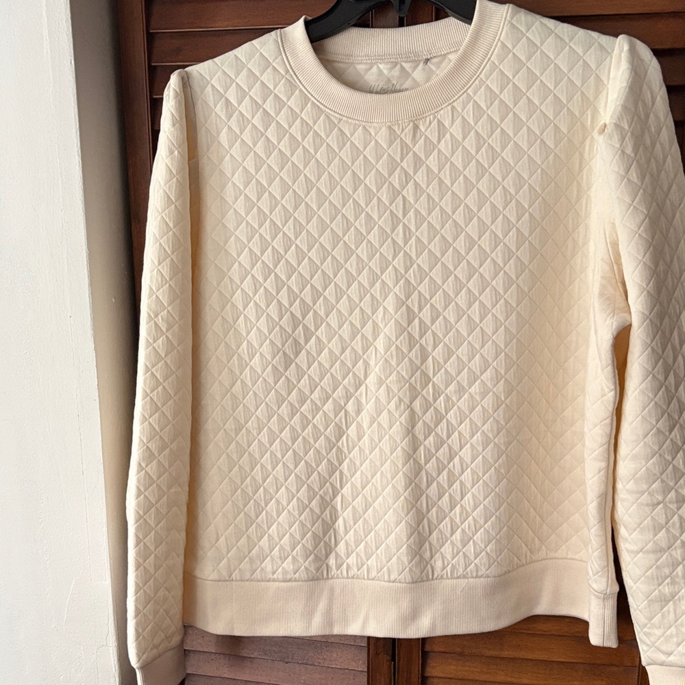 Walter Hagen Cream Quilted Sweatshirt - Picture 2 of 4